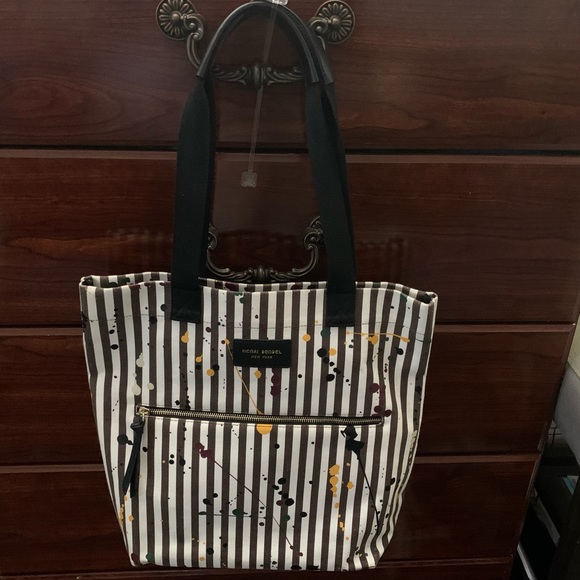 henri bendel Handbags - Henri Bendel splatter paint canvas tote.